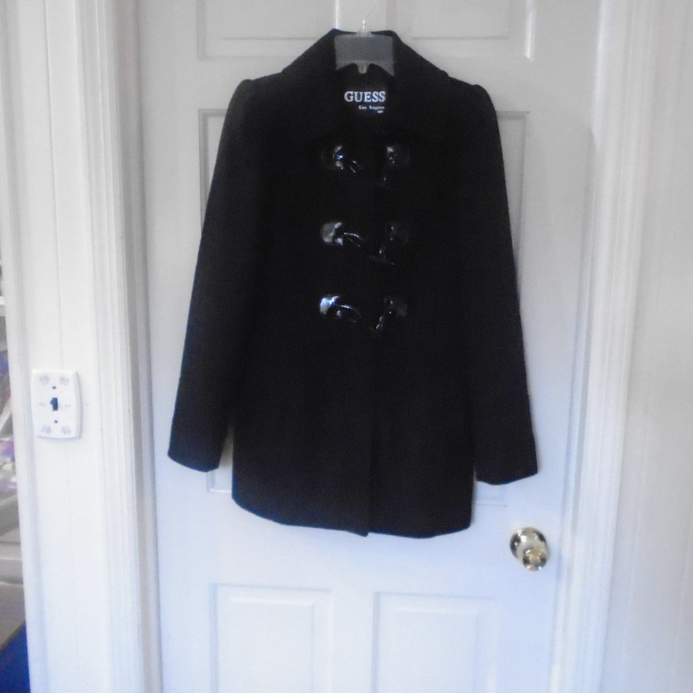 Girl's Black Wool Coat Size Small